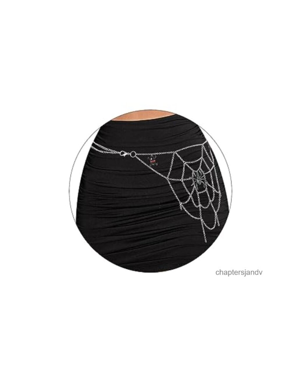Punk Layered Pants Chain Goth Metal Jeans Chains Skull Spider Body Chain